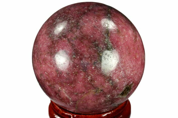 Polished Rhodonite Sphere - India #116178
